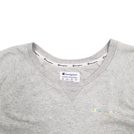 Womens Grey Champion Crewneck Jumper