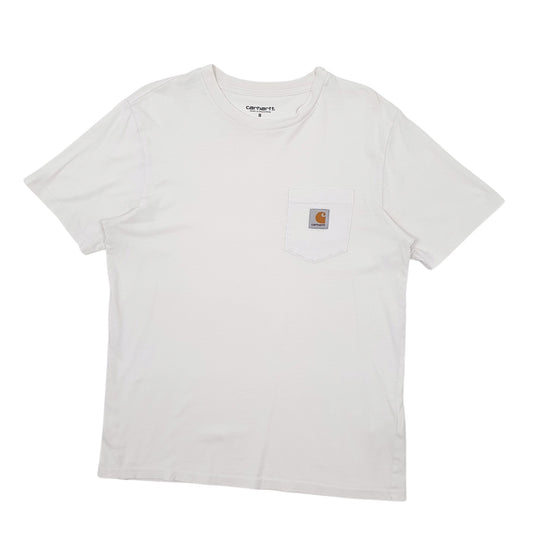 Mens White Carhartt Short Sleeve T Shirt