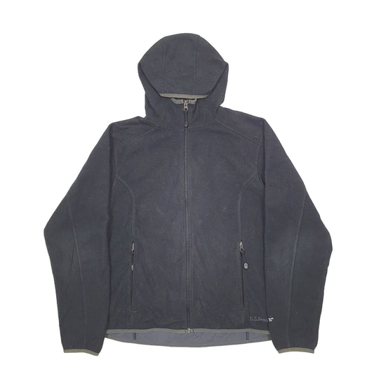 Womens Black L.L.Bean Full Zip Jumper