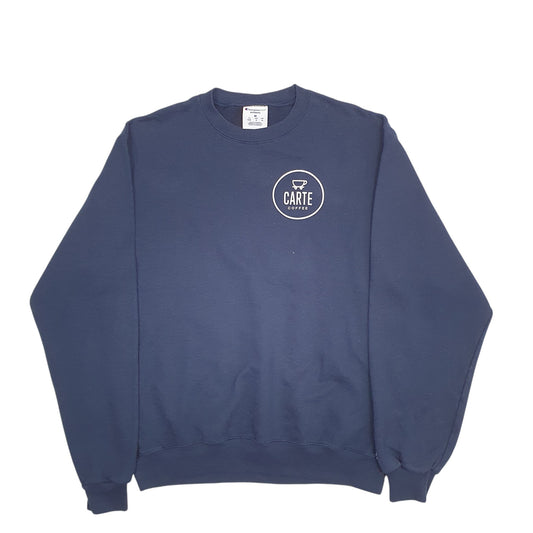 Mens Navy Champion Coffee Crewneck Jumper