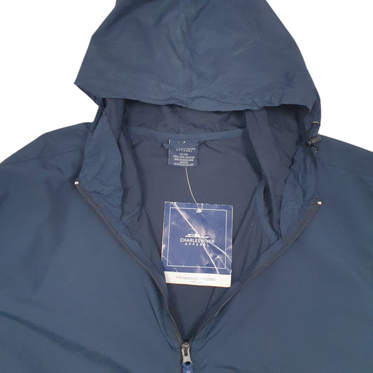 Mens Navy Charles River Pullover Coat