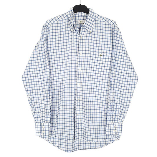 Mens White Lacoste Long Sleeve Shirt