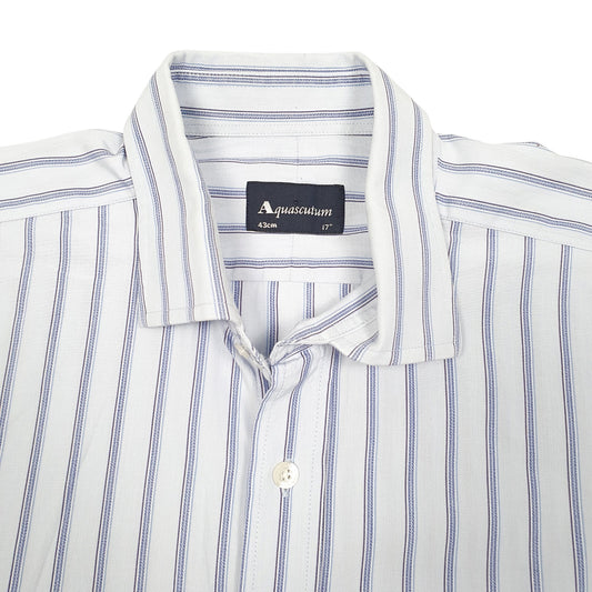 Mens Blue Aquascutum Long Sleeve Shirt