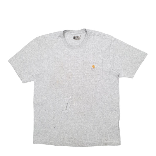Mens Grey Carhartt Short Sleeve T Shirt