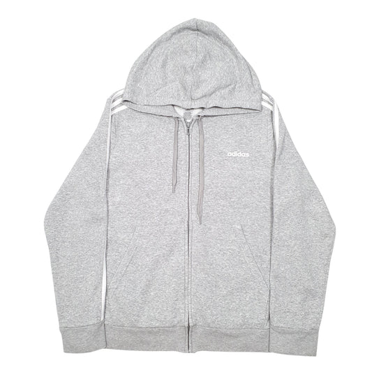 Womens Grey Adidas Hoodie Full Zip Jumper
