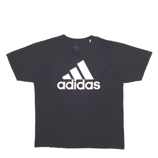 Mens Black Adidas Spellout Short Sleeve T Shirt