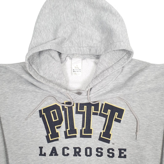 Mens Grey Adidas Pitt Lacrosse Hoodie Jumper
