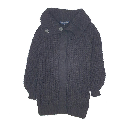 Womens Black French Connection Chunky Knit Cardigan Jumper