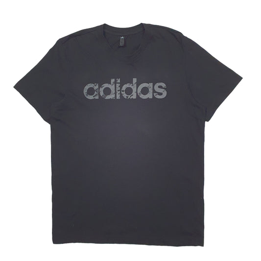 Mens Black Adidas Short Sleeve T Shirt