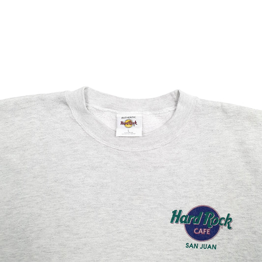 Mens Grey Hard Rock Cafe San Juan Crewneck Jumper