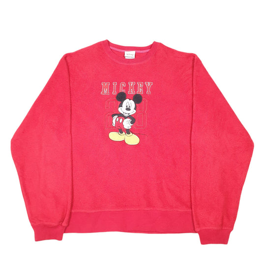 Mens Red Disney Vintage Store Mickey Mouse Crewneck Jumper