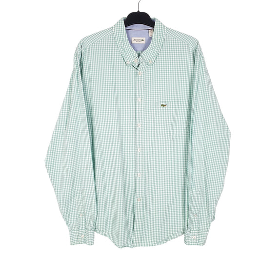 Mens Green Lacoste Long Sleeve Shirt
