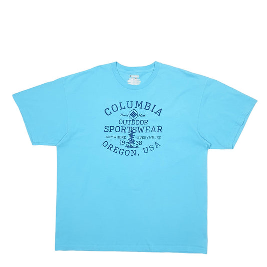 Mens Blue Columbia Sportswear Spellout Short Sleeve T Shirt