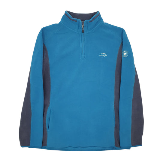 Mens Blue Weird Fish Active Wear Quarter Zip Jumper