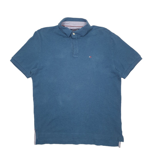 Mens Blue Tommy Hilfiger Short Sleeve Polo Shirt