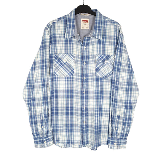 Mens Blue Levis Casual Long Sleeve Shirt