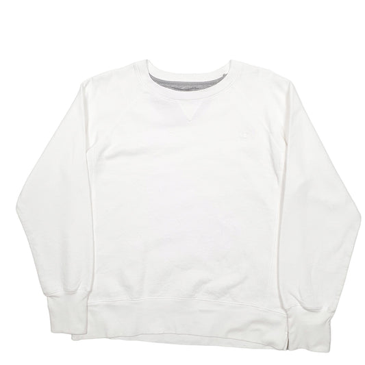 Womens White Champion Crewneck Jumper