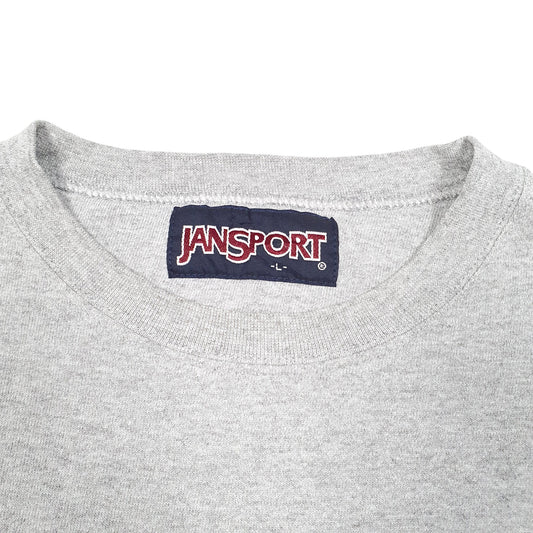 Mens Grey Jansport Vintage Niagra University NU Purple Eagles USA Crewneck Jumper