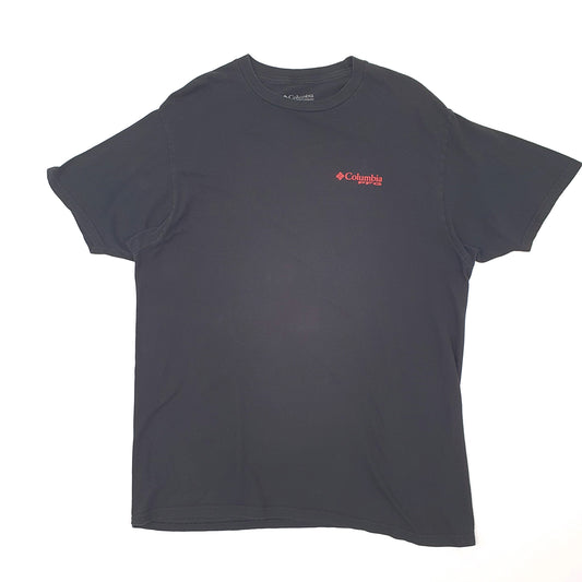 Mens Black Columbia Sportswear PFG Fishing Short Sleeve T Shirt