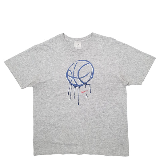 Mens Grey Nike Basketball Short Sleeve T Shirt