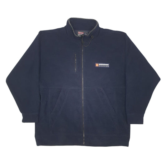 Mens Navy NFL Vintage Denver Broncos Full Zip Jumper