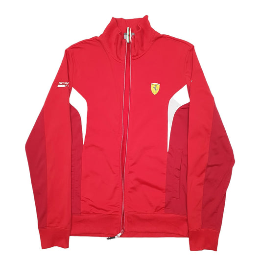 Mens Red Puma Ferrari Full Zip Jumper