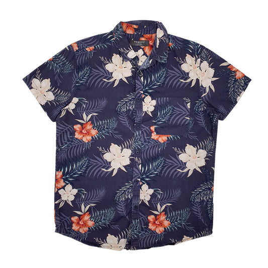 Mens Blue Primark Short Sleeve Shirt