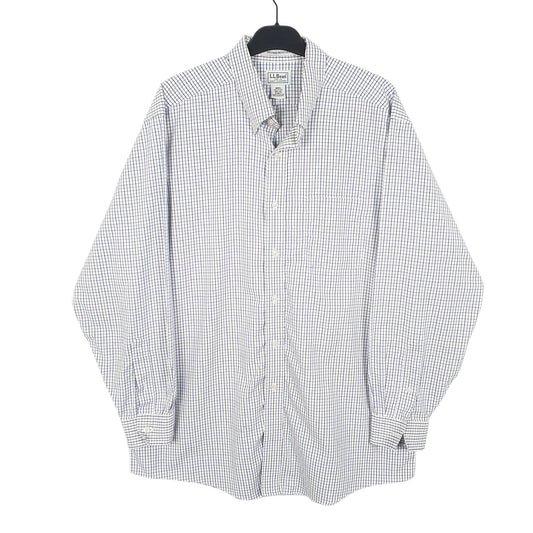 Mens White L.L.Bean Long Sleeve Shirt