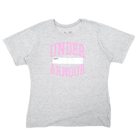 Womens Grey Under Armour Short Sleeve T Shirt