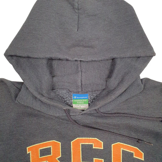 Mens Grey Champion RCC Spellout Hoodie Jumper