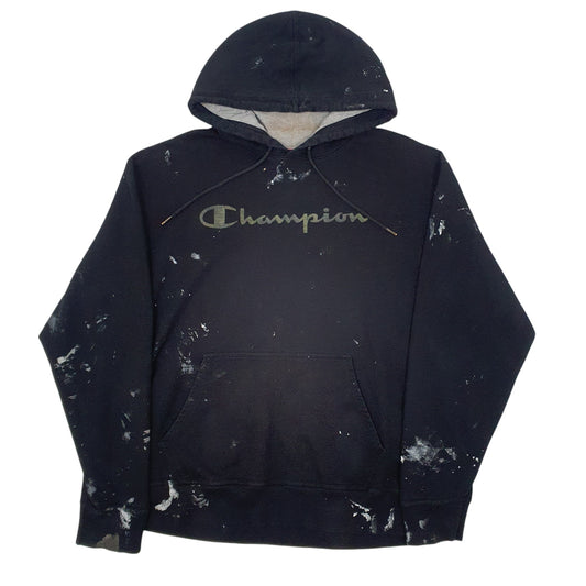 Mens Black Champion Hoodie Jumper