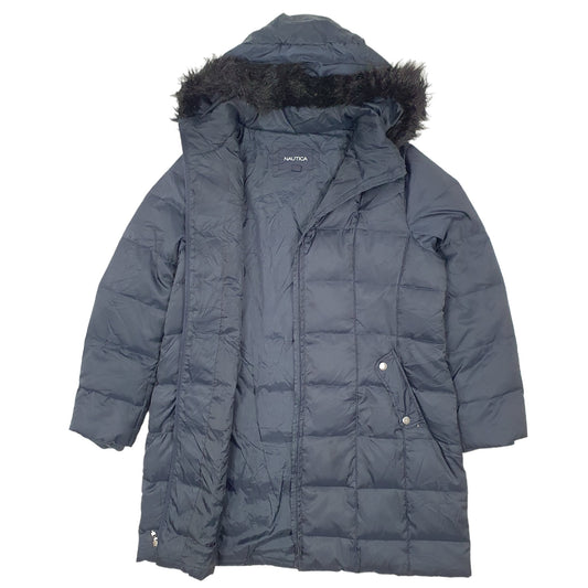 Womens Navy Nautica Longline Trench Coat