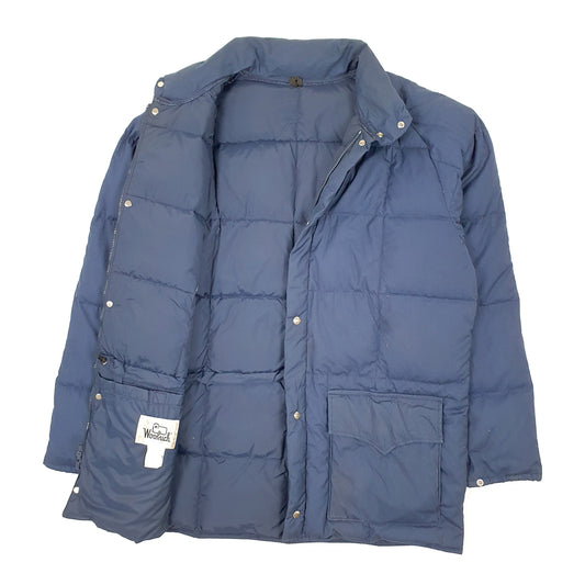 Mens Navy Woolrich Vintage 1960s 70s Made in USA Panel Coat