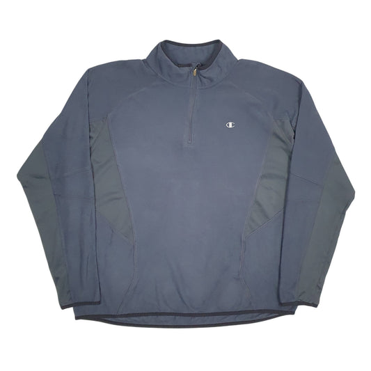 Mens Navy Champion Quarter Zip Jumper