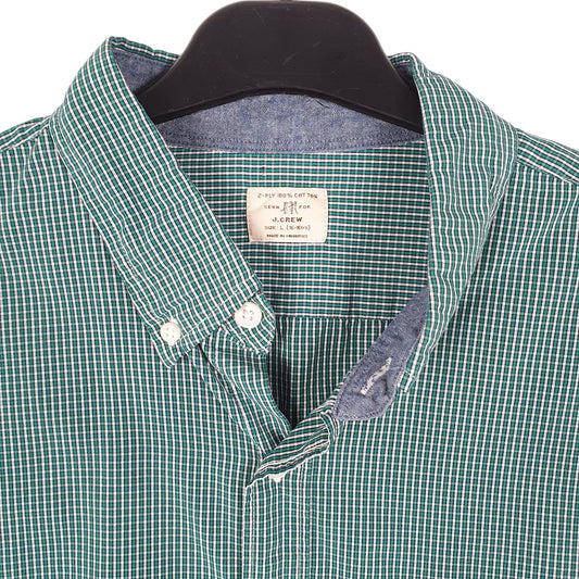 Mens Green J Crew Long Sleeve Shirt