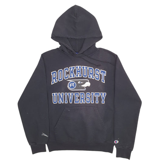 Mens Black Champion Rockhurst University Hoodie Jumper