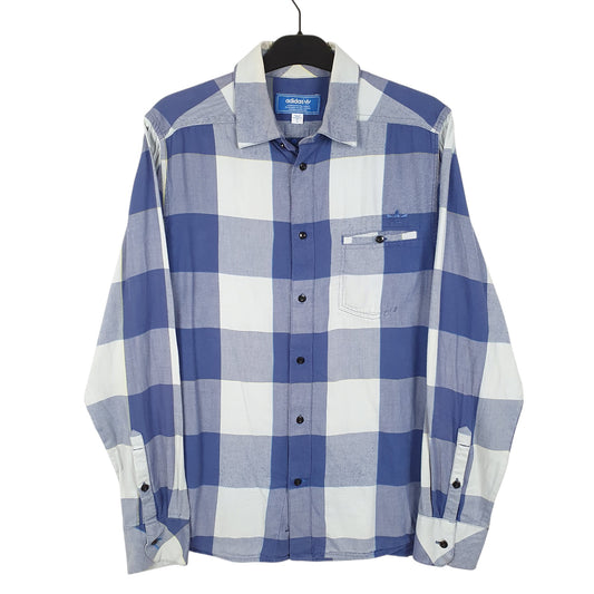 Mens Blue Adidas Long Sleeve Shirt