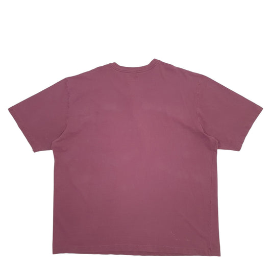 Mens Burgundy Carhartt Pocket Short Sleeve T Shirt
