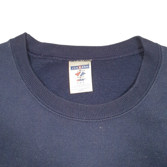 Mens Navy Jerzees Vintage Dollywood Dolly Parton USA TN Eagle Crewneck Jumper