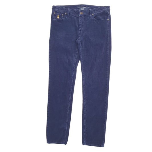 Womens Navy Ralph Lauren Corduroy Trousers