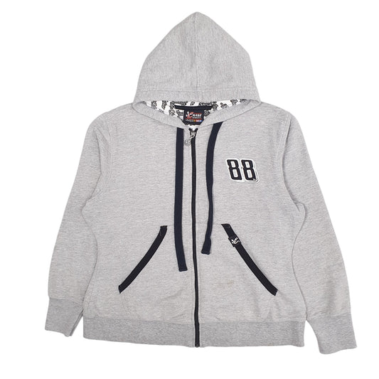 Womens Grey Chase Authentics Nascar Dale Jr 88 Hoodie Full Zip Jumper