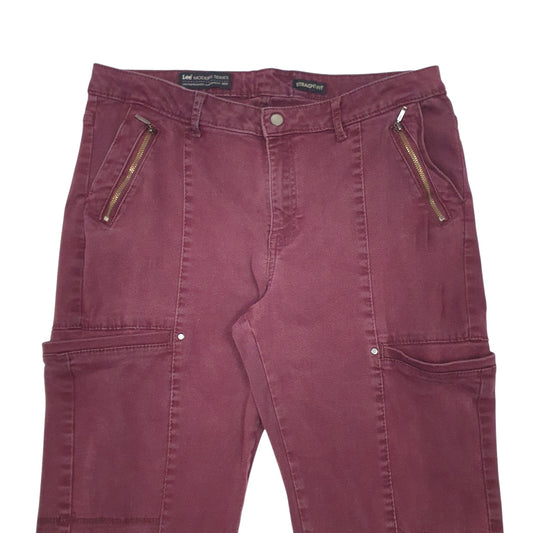 Womens Burgundy Lee Modern Series JeansW33 L30