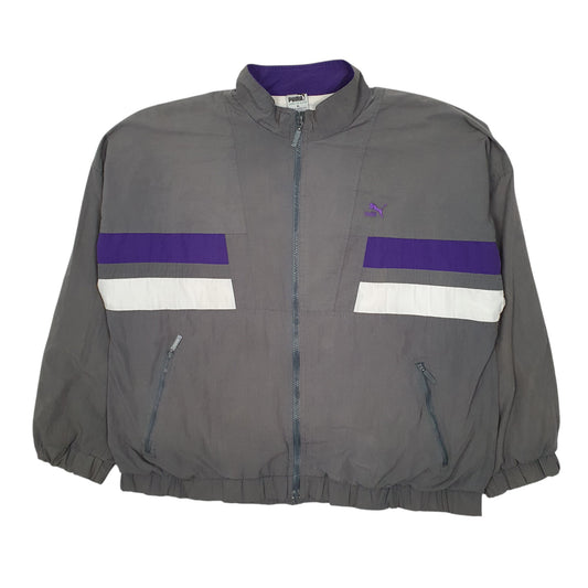 Mens Grey Puma Vintage 80s Coat
