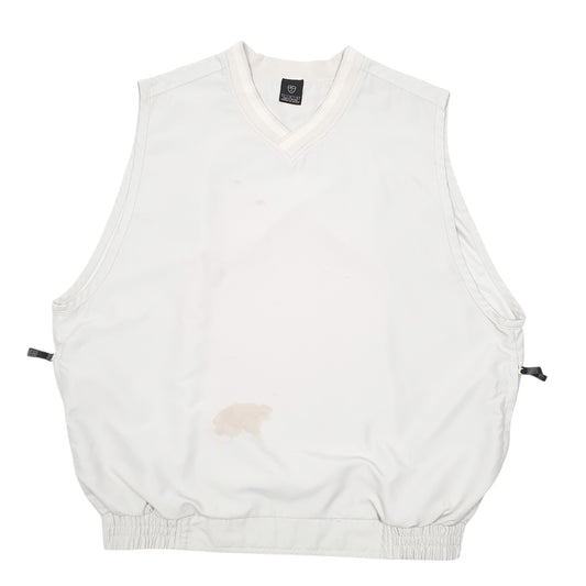 Mens Beige Nike Golf Vest Windbreaker Short Sleeve T Shirt