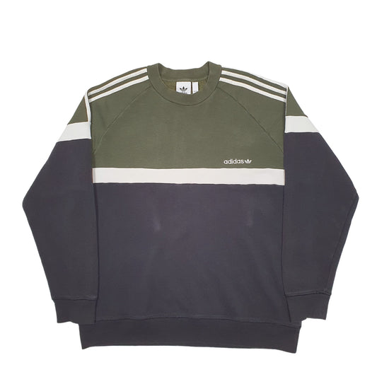 Mens Black Adidas Crewneck Jumper