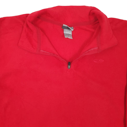 Womens Red Champion Quarter Zip Jumper