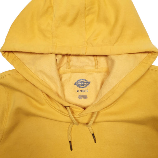 Mens Yellow Dickies Spellout Hoodie Jumper