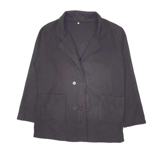 Mens Black Unbranded Double Breasted Coat
