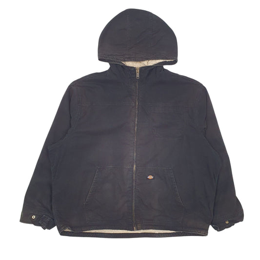 Mens Black Dickies Sherpa Lined Coat