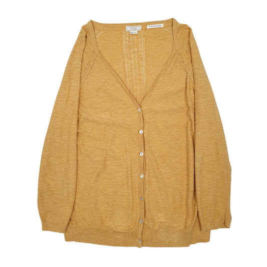 Womens Yellow Fat Face Cardigan Jumper